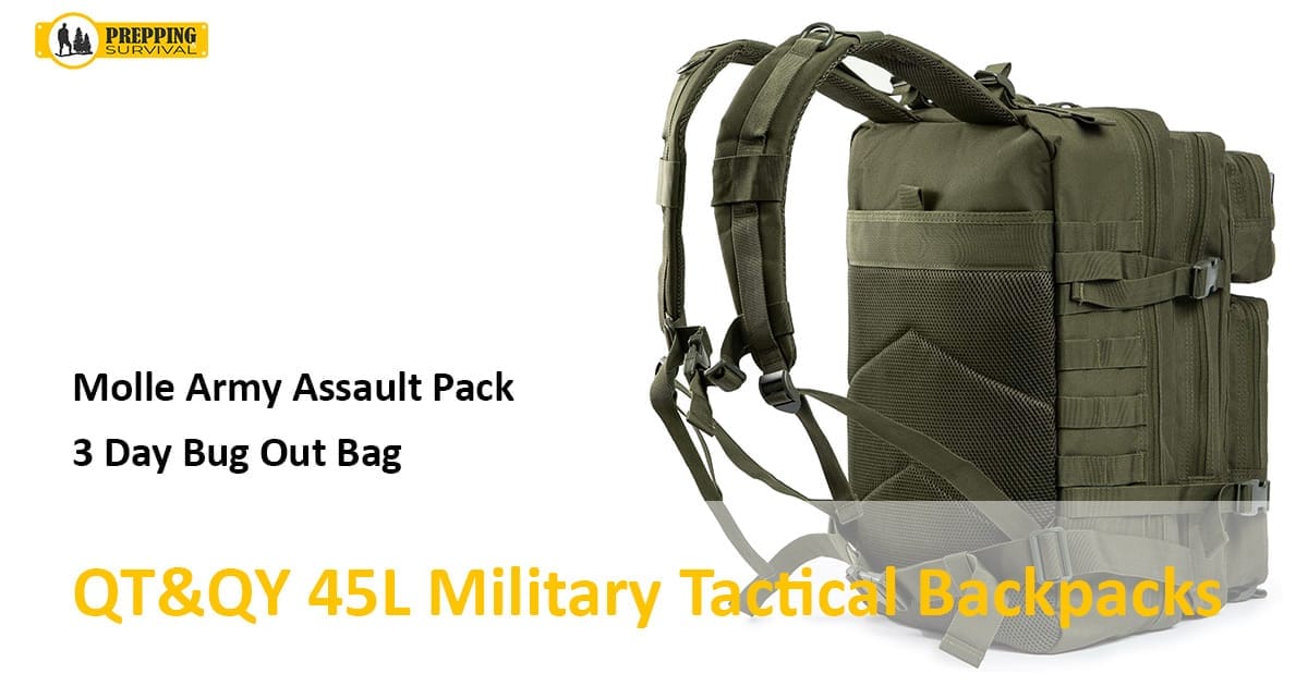 QT&QY 45L Military Tactical Backpacks – Molle Army Assault Pack