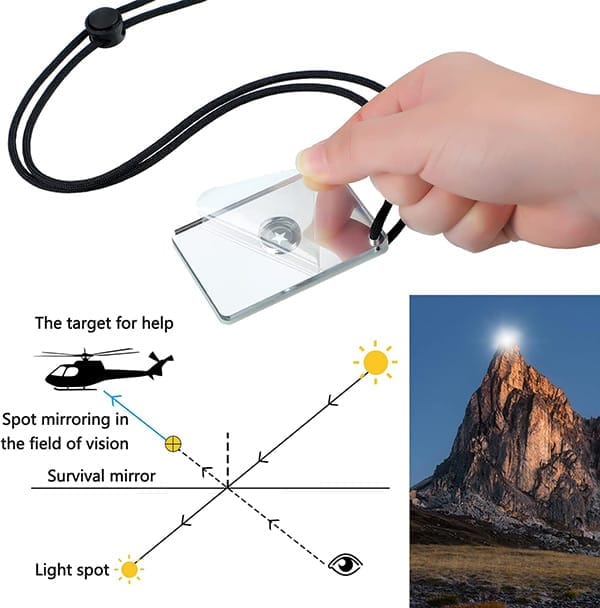 Signaling techniques in emergency situations: Mirrors