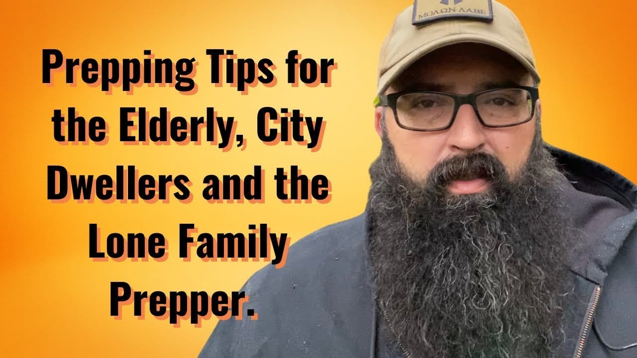 Prepping Tips For The Elderly, City Dwellers And Lone Family Preppers