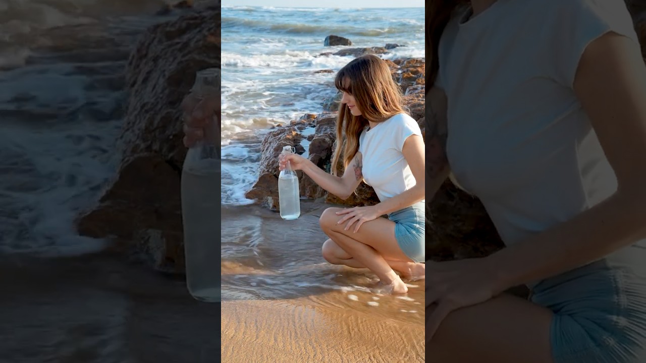 Drinking Water From The SEA! 🌊 The Ultimate Survival Skills! 🔥 #survival #outdoors #shorts #camping